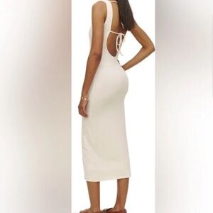 Reformation Nero Open Back Stretch Organic Cotton Body-Con Dress Sz S